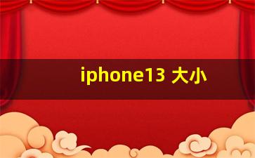 iphone13 大小